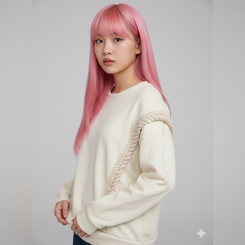 Zara cream jumper with rope detail
